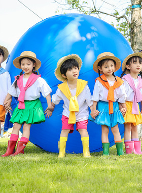 Kindergarten Children's Day Costume Candy Color Skirt Primar