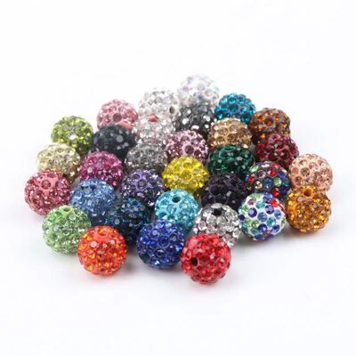 33 colors 10pcs AAAA 6 Row 10mm Crystal Clay Paved Crystal B