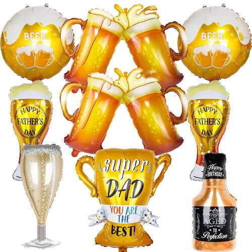 Father's Day Themed Party Trophy Balloon Beer Foil Balloons