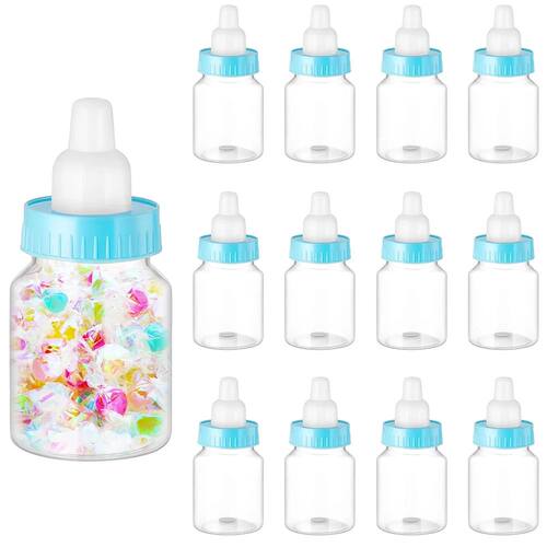 12Pcs Baby Bottle Baby Shower Favor Plastic Candy Bottle Min