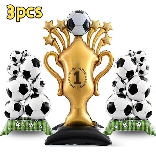 Soccer Trophy Large Standing Foil Balloons Kit for Sports Fo