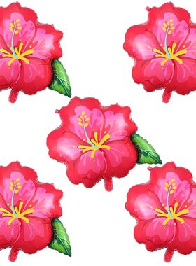 3/2/1Pcs Hawaiian Party Decor Hibiscus Flower Balloons Tropi