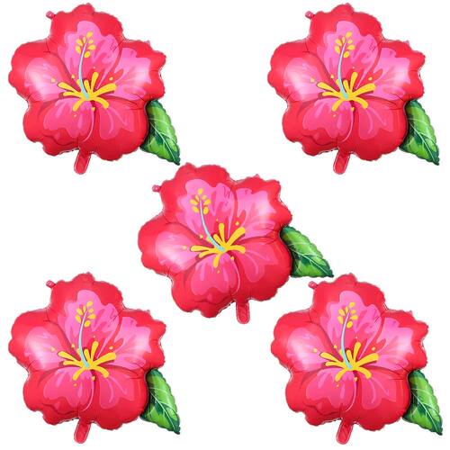 3/2/1Pcs Hawaiian Party Decor Hibiscus Flower Balloons Tropi