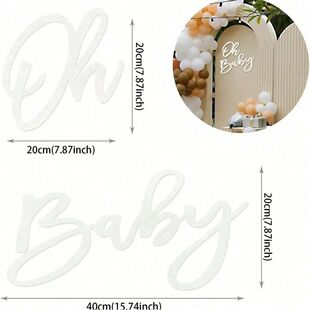 Oh Baby Sign for Baby Shower Backdrop - Felt Oh Baby Sign Pa