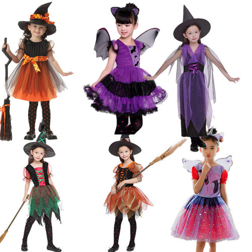 Children's Halloween Costumes Girls Cosplay Cosplay Witch Sh