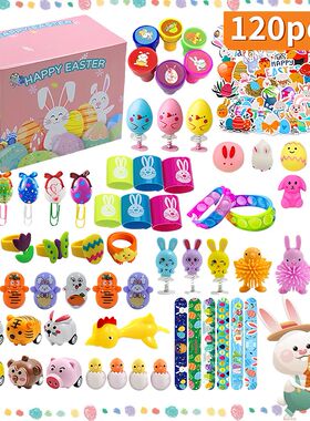 Prefilled Easter Eggs with Stress Relief Toys Easter Basket