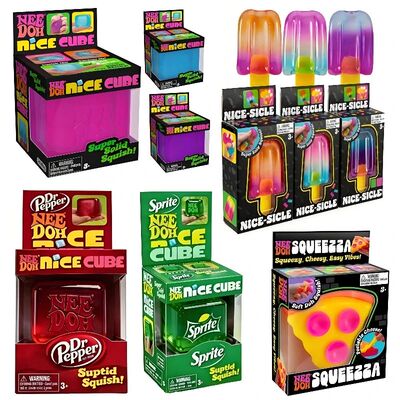 Trending Nee Doh Jellyfish & Cube Squish Toy, Soft Jelly Squ