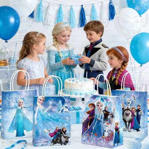 Frozen Queen Theme Party Gift Bags Elsa Kraft Paper Goodie B
