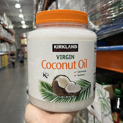 Шанхай Costco приобретает кокосовое масло Cokland Virgin -кокосовое масло 2,48 -литровое пищевое масло по уходу за волосами выпечка большие банки