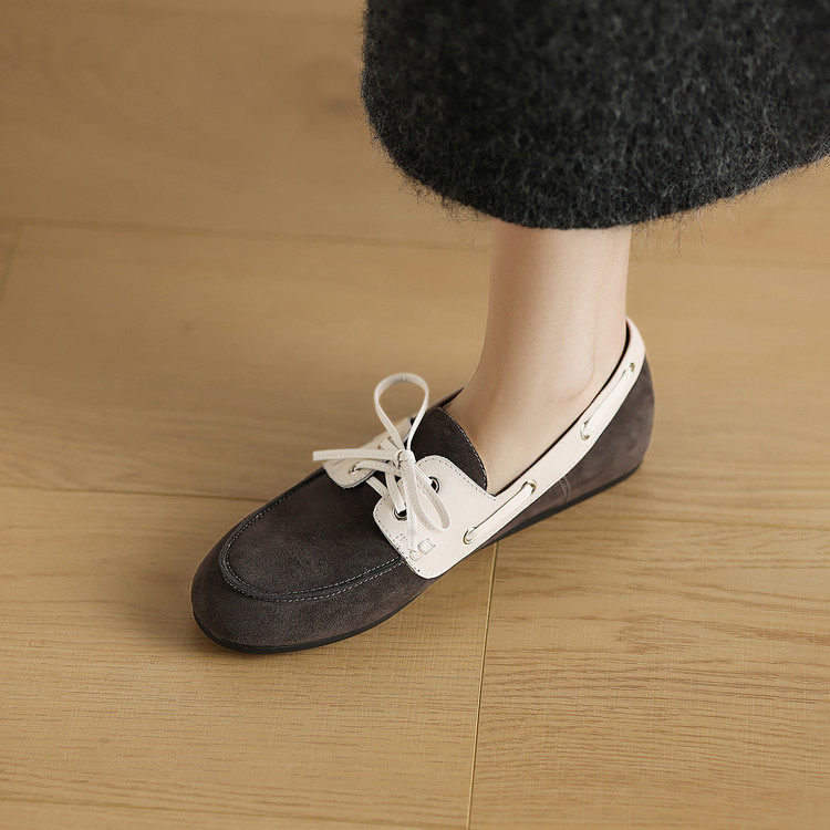 圆头平底橡胶胶粘工艺头层猪皮深口单鞋,女鞋,深口单鞋,淘宝优惠券,粉丝福利购,淘宝优惠卷