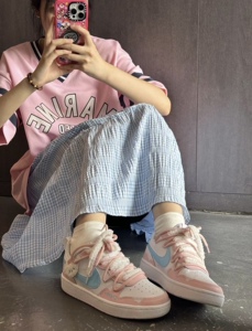 定制球鞋 Nike Court Borough 小羊绵绵 可爱减龄少女甜妹 温柔