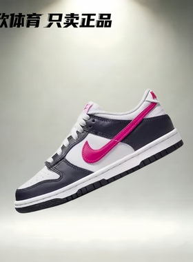 Nike 耐克 Dunk Low 耐磨潮流 复古运动休闲板鞋 白红 DD1391-602