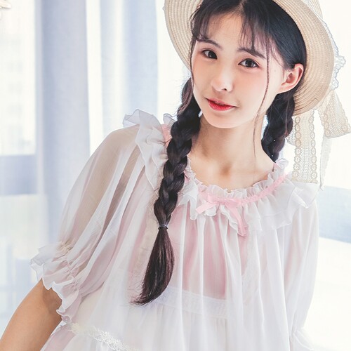 现货野餐篮印花日常软妹Lolita裙