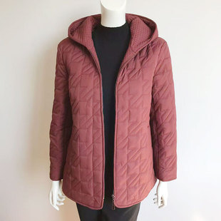 妈妈棉衣2025秋冬新款奶奶连帽薄棉服中老年冬装外套棉袄女红上衣