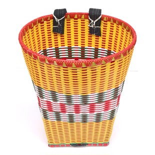 塑料背篓25年加厚背篼钢材木条加固手工编织买菜采茶收纳背筐农用