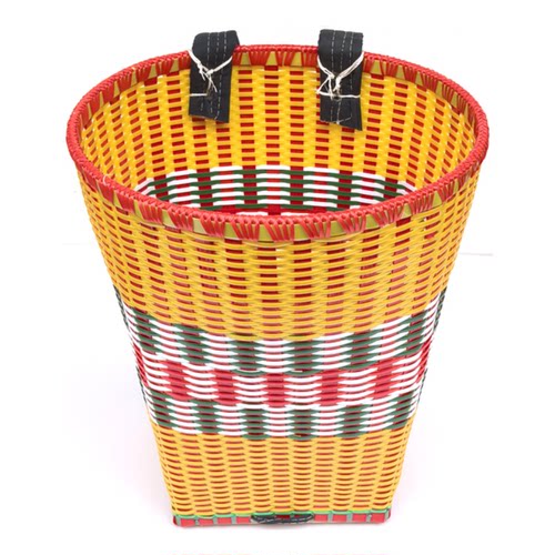 塑料背篓25年加厚背篼钢材木条加固手工编织买菜采茶收纳背筐农用