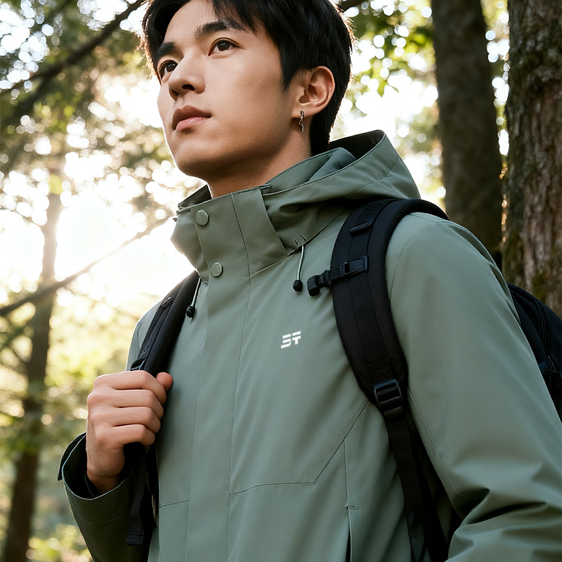 捷途汽车冲锋衣定制工作服绿色