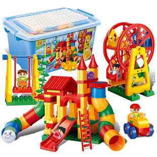 邦宝大颗粒6512摩天轮套装 幼儿园 儿童场景拼搭玩具管道游乐场拼装