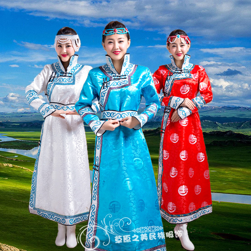 女士蒙古袍舞台演出服饰