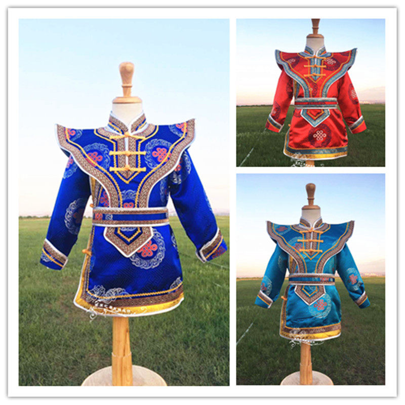 蒙古族舞蹈男童演出服饰新品