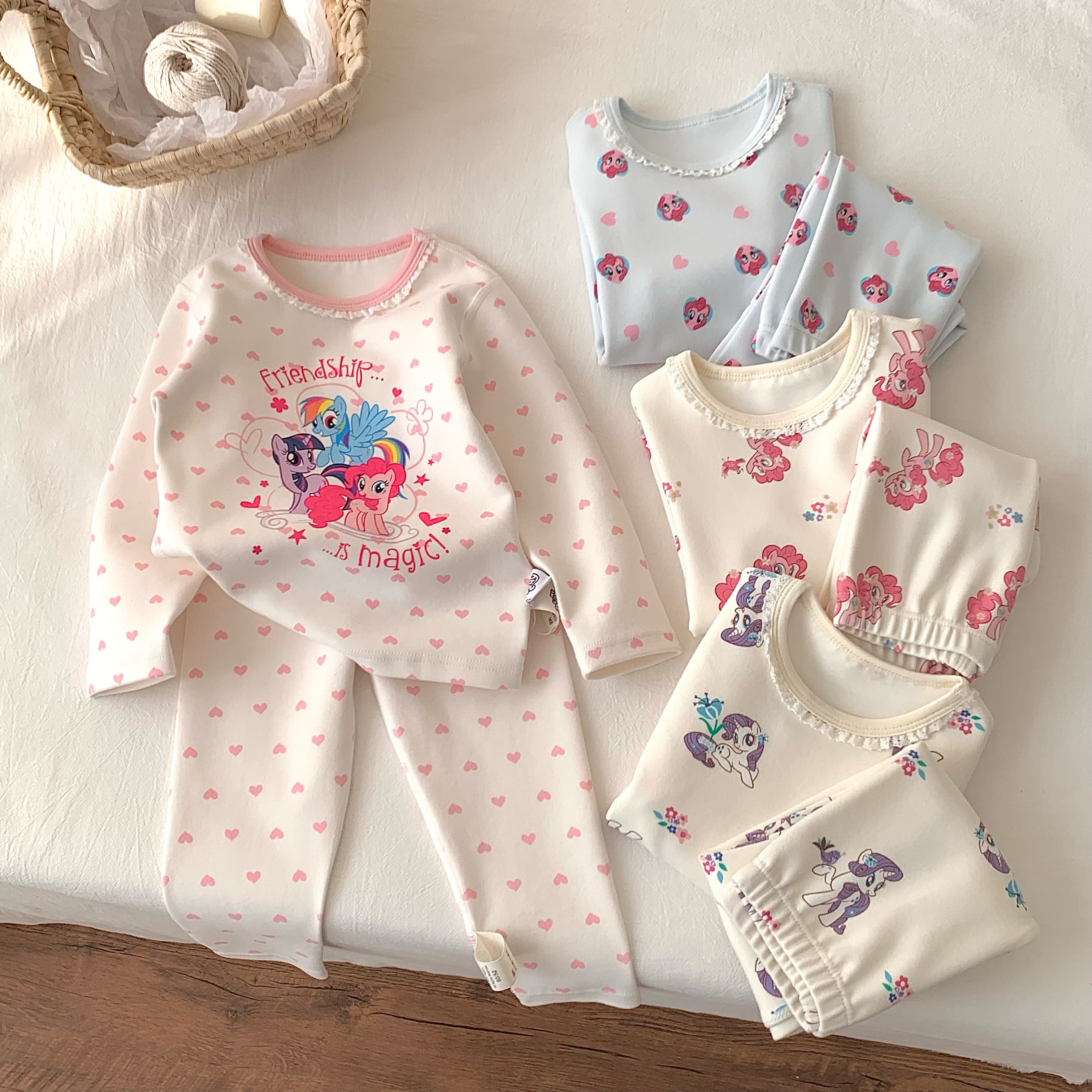 【360g】高克重纯棉 | 新疆长绒棉拉架儿童家居服套装5802-AKC