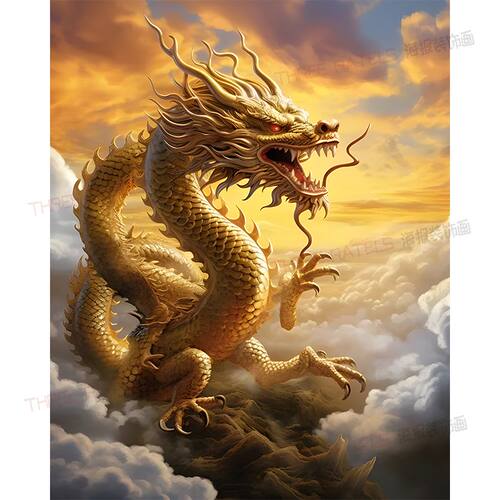 五爪金龙贴画祥瑞龙年墙贴画自粘贴纸墙上门窗吉祥招财龙画装饰画