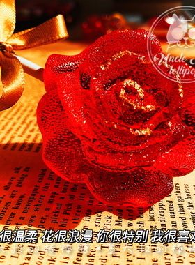 金红色立体玫瑰花墨大叔女伴手礼超大棒棒糖糖果德国手工礼物食品