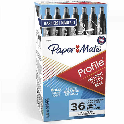 1.4mm美国papermate按压圆珠笔