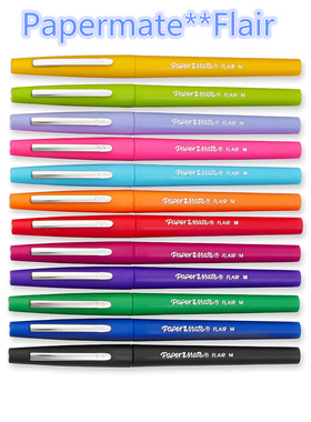 6支包邮 美国PaperMate缤乐美Flair Felt Tip美术绘画水彩笔无毒