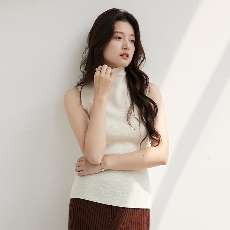 思诺芙德羊绒高领打底背心