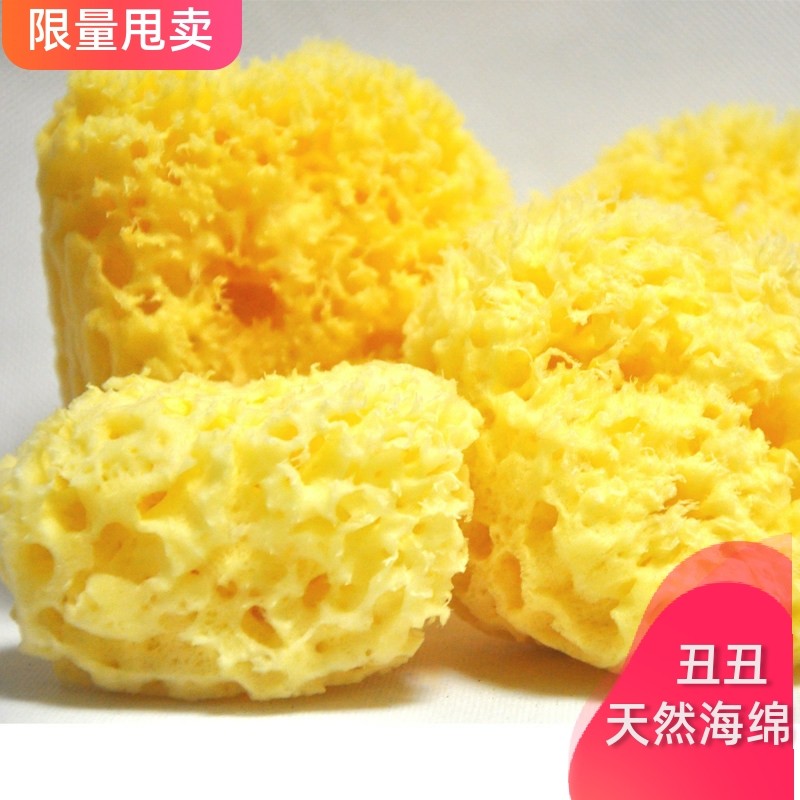 T丑丑瑕疵清仓 洗脸洗泥膜宝宝洗澡天然海藻 蜂窝绵海绵4~4.5英寸