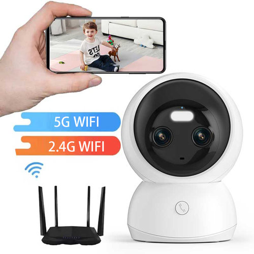双镜头5Gwifi蓝牙连网安防監控