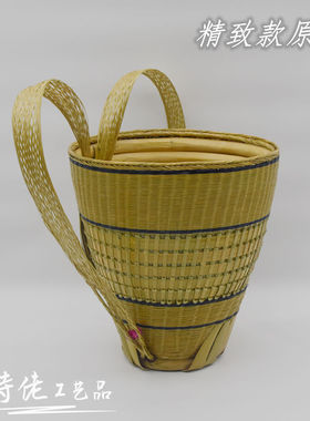 湘西竹编精品大背篓成人背篼喜事背筐儿童背篓表演道具工艺品收藏