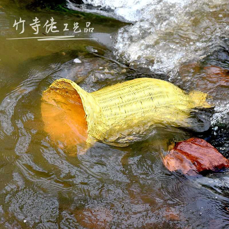 灯罩竹编泥鳅小鱼虾篓子餐厅摆件