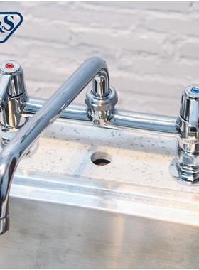 天仕T&S星盆龙头冷热双开混合台式旋转龙头equip5F-8DLS10 4寸6寸