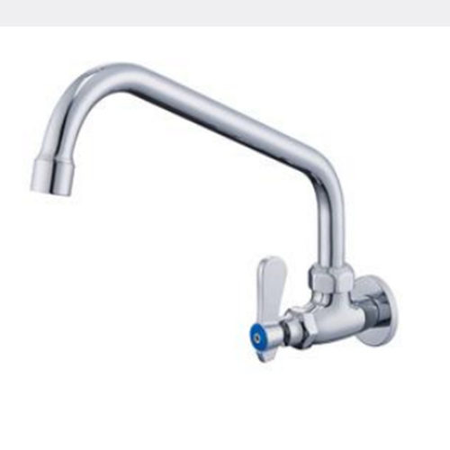 商用厨房炒炉入墙式纯铜龙头侧装横装水龙头出水管单冷龙头4分