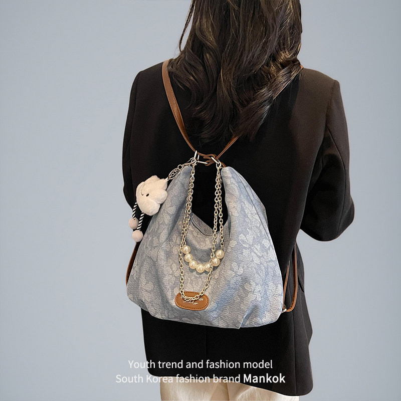 Mankok大学生上课双肩包包女2025新款高级质感通勤托特单肩腋下包,箱包皮具/热销女包/男包,通用款女包,淘宝优惠券,粉丝福利购,淘宝优惠卷