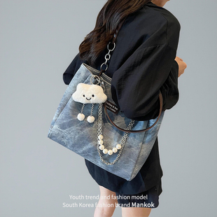 Mankok上班通勤包包女士春高级感百搭单肩腋下包休闲大容量托特包