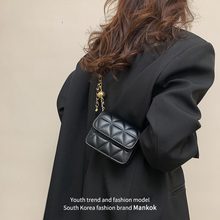Mankok包包女包2025夏新款小方包链子洋气单肩韩版百搭时尚斜挎包