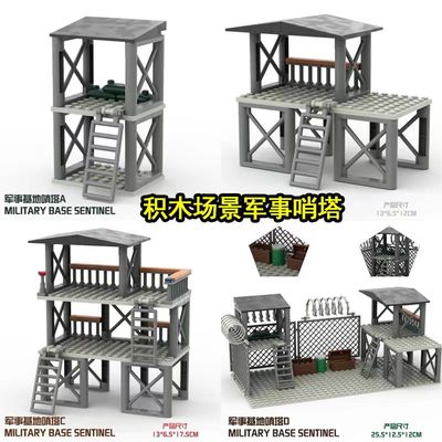 中国军事作战基地场景哨塔炮楼碉