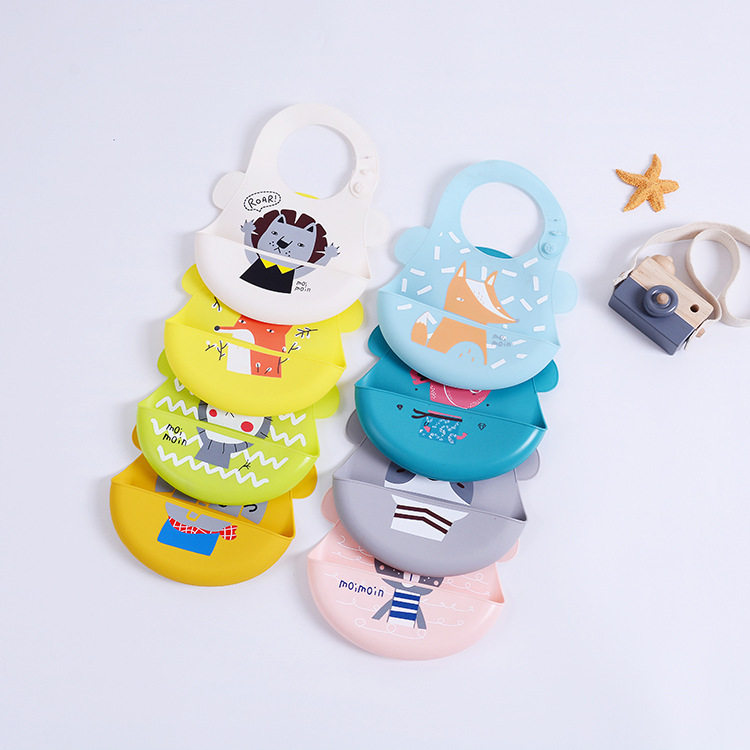 宝宝吃饭围兜防水围嘴儿童硅胶超软食饭兜婴儿口水兜小孩防脏神器