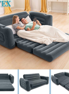 INTEX懒人沙发双人充气沙发床单人带靠背充气床加大充气垫床加厚