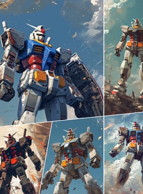 高清手机壁纸 战斗中的高达2K高清壁纸iPhone高清壁纸设计素材