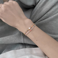 VIKIKO【幸福桃花】小众设计编织女生闺蜜情侣同款珍珠手链小礼物