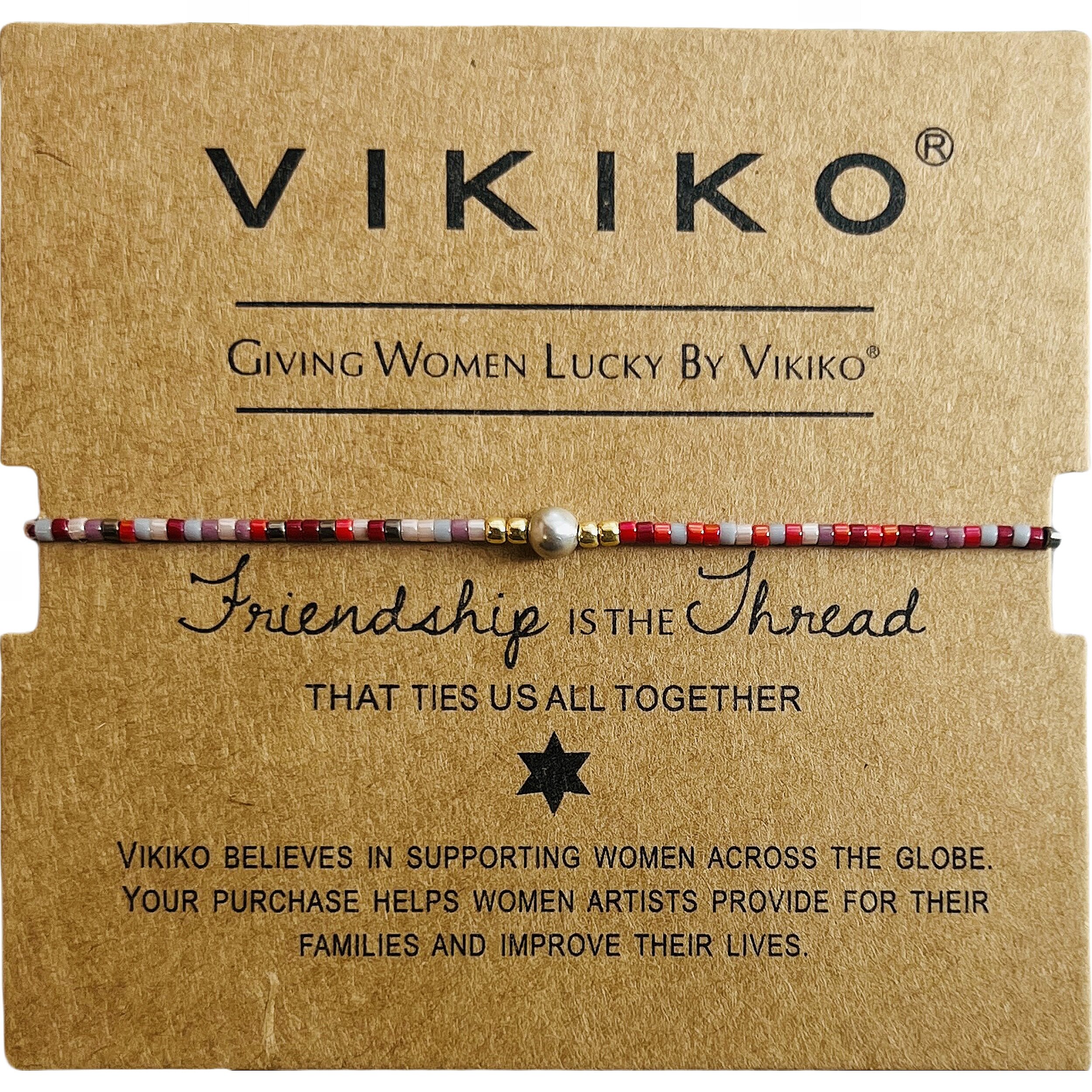 VIKIKO【魅力】天然贝壳仿灰珍珠女生百搭小珠串细手链绳饰品