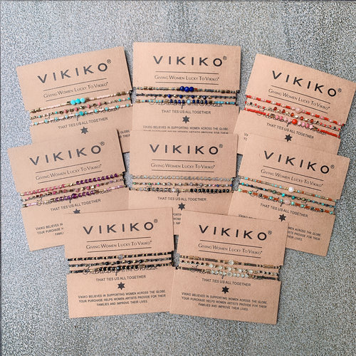 VIKIKO女生半宝石叠戴手链套装