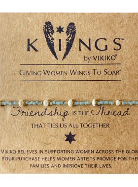 正版VIKIKO开端赵今麦同款手链茉莉绿手作闺蜜女天然珍珠手绳友谊