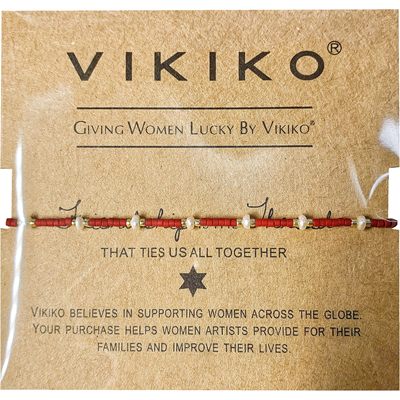 VIKIKO红色礼物天然珍珠串珠手链