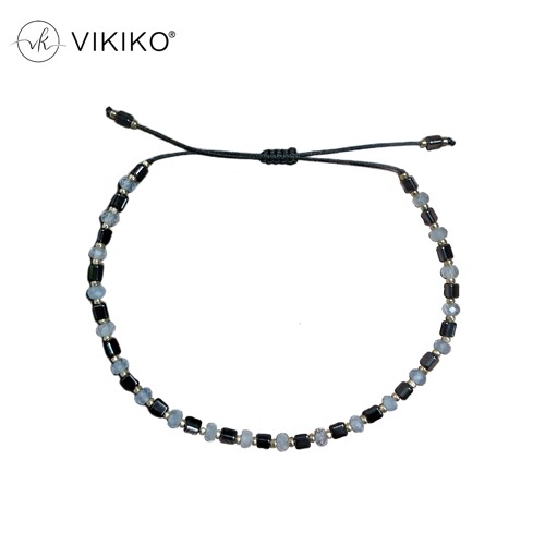 VIKIKO串珠天然海蓝宝石女生细小手链绳闺蜜小众友谊闺蜜同款手绳