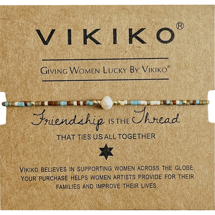 VIKIKO 爱在西元前纪念版 4mm珍珠极细手链女 森系ins跨境饰品